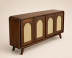 Buffet Atlas en bois exotique fait main 