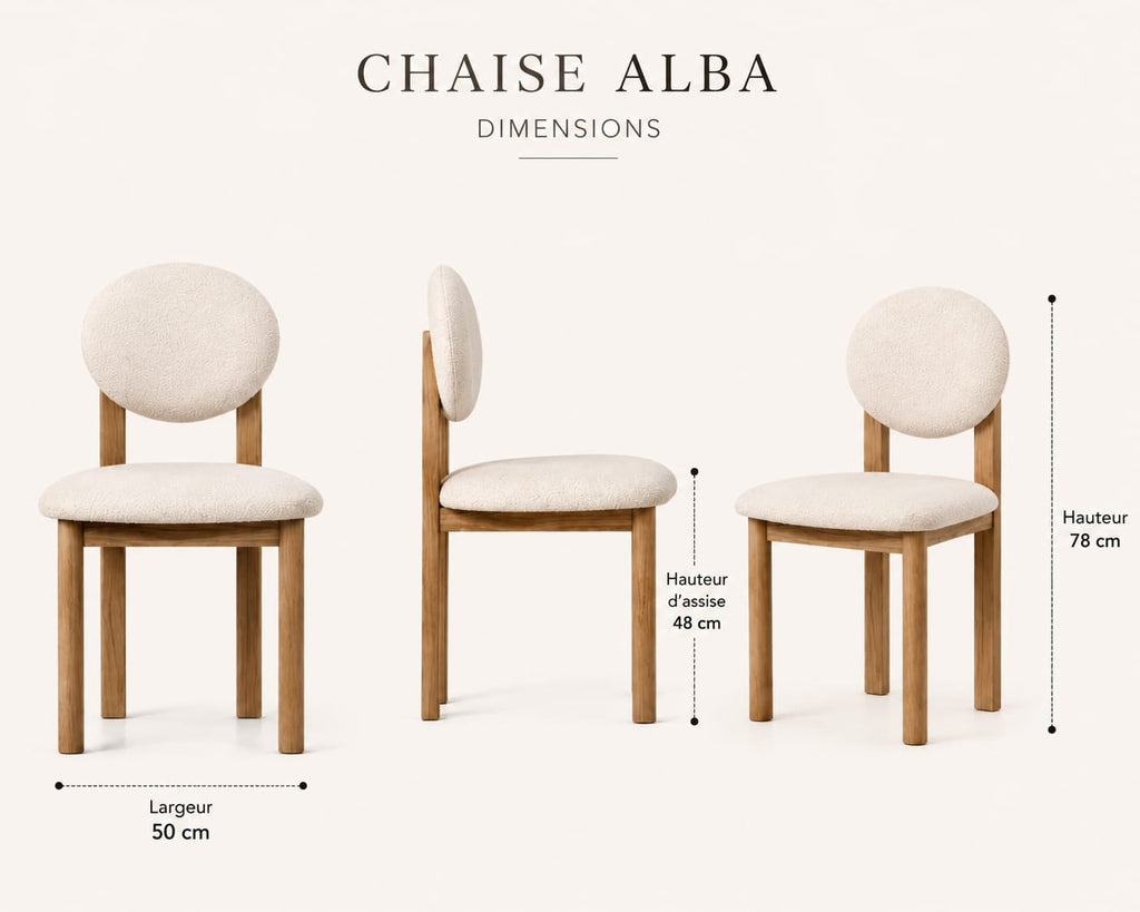 Chaise ALBA bois exotique Dibétou