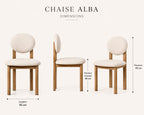 Chaise ALBA bois exotique Dibétou