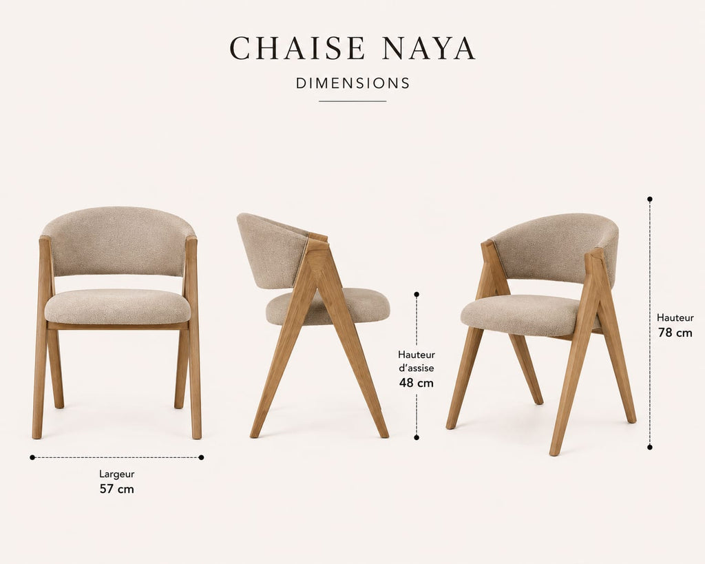 Chaise NAYA bois exotique Dibétou