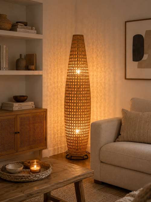 Lampe Azura en rotin
