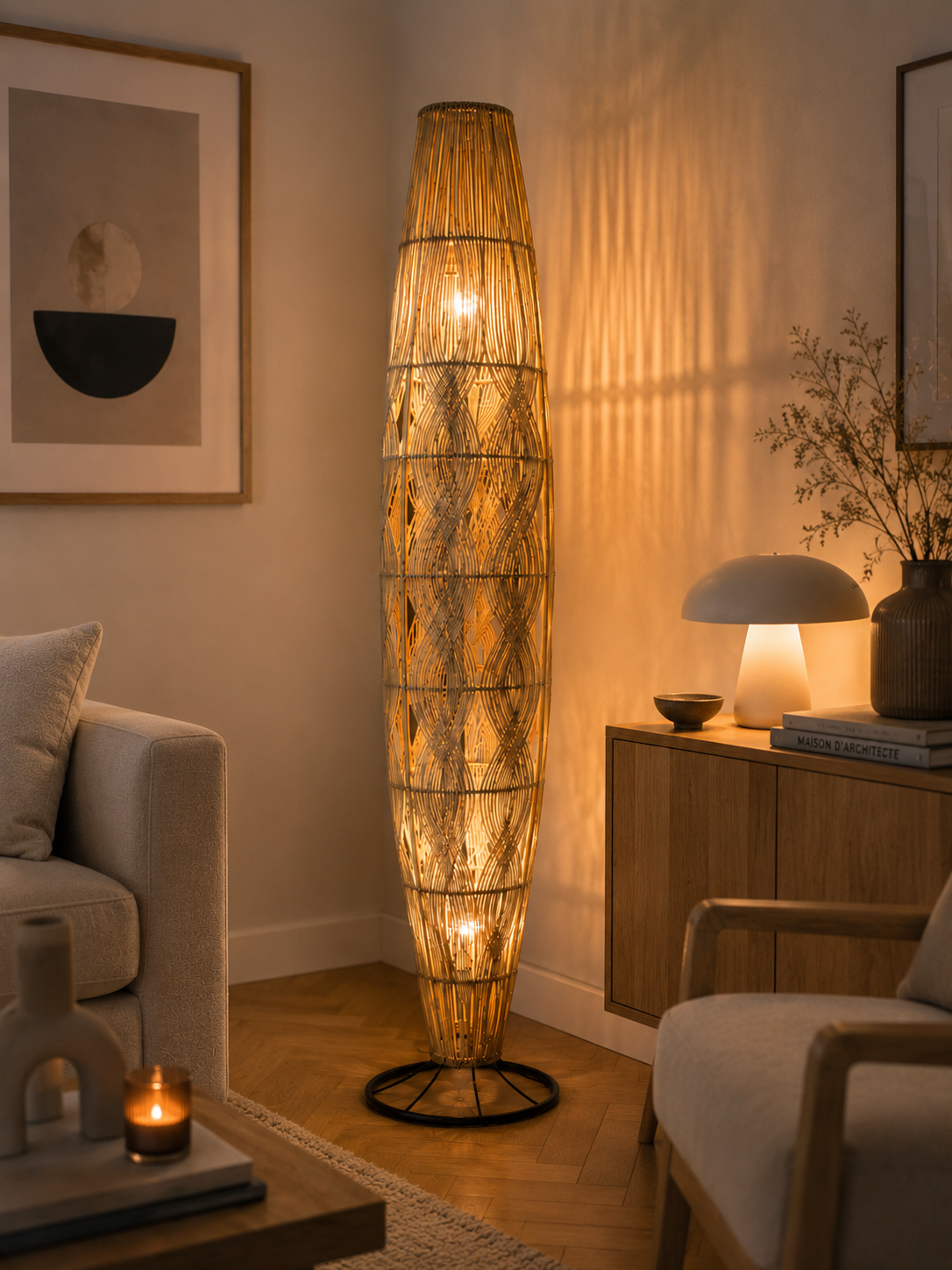 Lampe Dune artisanale