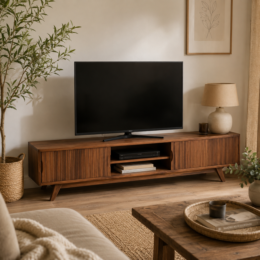 meuble TV en bois massif