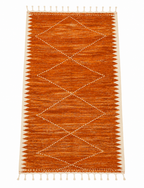 Tapis Terra artisanal avec franges